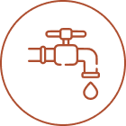 Outline of tap and droplet