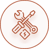Wrench and screwdriver symbol