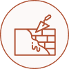 Construction symbol showing brickwork