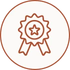 Award ribbon with star icon