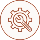 Gear and wrench icon