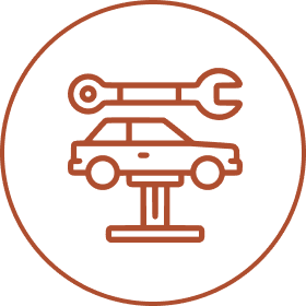 Vehicle service illustration
