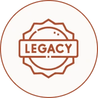 Vintage-style legacy emblem