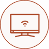 Internet-connected TV illustration