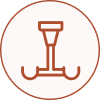 Electric unicycle icon in circular design